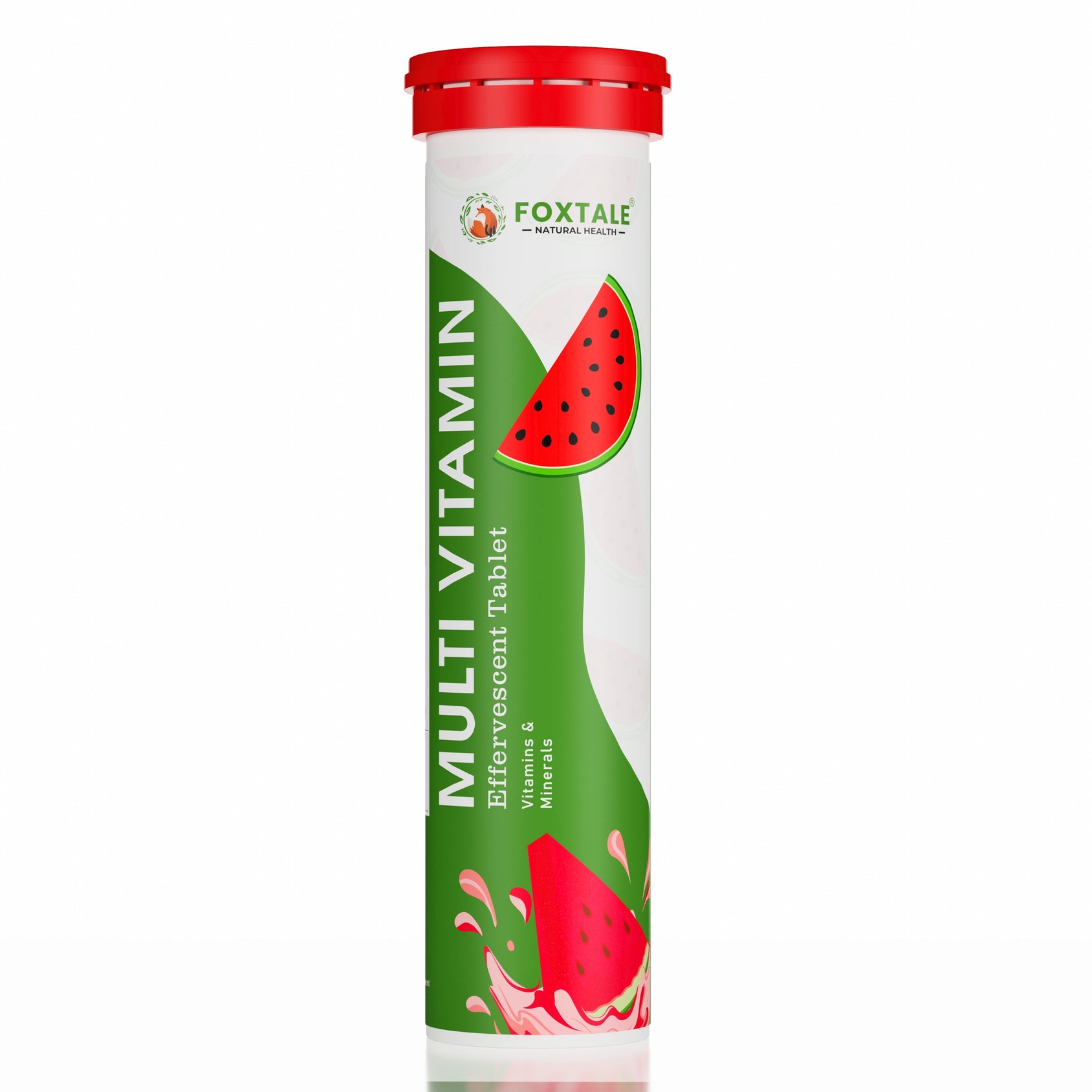 Foxtale - Watermelon Flavor Daily Multivitamin for Energy, Immunity & Wellness (20 Effervescent Tablets)